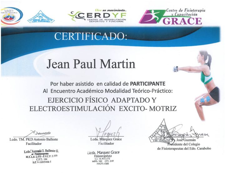 GRACE · Ejercicio físico adaptado y electroestimulación