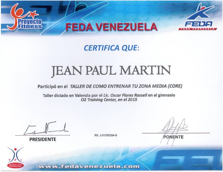 FEDA · Entrenar la zona media (core)
