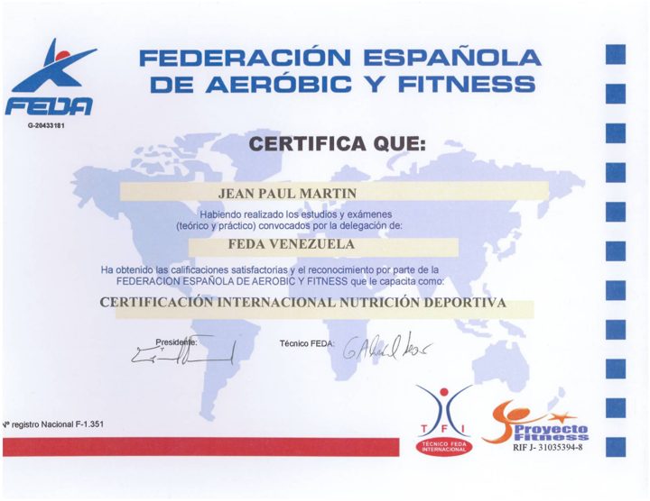 FEDA · Certificación Internacional en Nutrición Deportiva